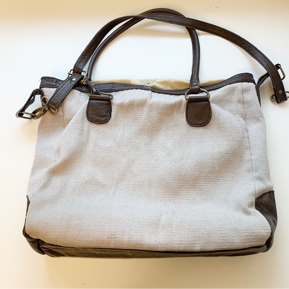 Noonday Collection Southwestern Embroidered Cotton Leather Trim Weekende… - Picture 2 of 9